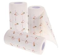 CIYODO 3 Rolls Household Grease Kitchen Paper Towels Heavy Duty Disposable Oil Absorbent Food Wrap with Creative Cartoon Pattern for Cleaning and Food Storage