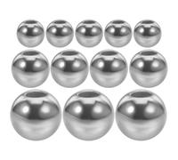 CIYODO 300Pcs Fishing Stopper Beads Kit with 3Mm, 4Mm, 5Mm Silver Slotted Beads for Fly Tying Professional Mini Fishing Gear