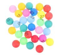 CIYODO 30pcs Colorful Hollow Bingo Balls with Numbers for Raffle Drawings Party Games Plastic Lotto Balls for Indoor Outdoor Use