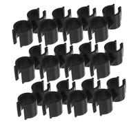 CIYODO 30pcs Double Tube Broom to Dustpan Connector Clips Plastic Pipe Repair Clamps Easy Installation Pole Clip Holders for Home Office Hotel Cleaning