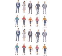 CIYODO 30Pcs Painted People Scale Model Figurines 1/25 Miniature Figures for Architectural Layouts and Model Scenes, Colorful Plastic Scale People for Office and Home Random Color