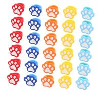 CIYODO 30pcs Paw Print Rings for Animal Themed Jewelry for Aged Dress Up Accessories for Birthdays Parties Imaginative Play Vibrant Colors Safe Materials