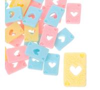 CIYODO 30pcs Resin Playing Card Charms with Candy-colored Appeal, Creative DIY Design, Versatile Combination Options and Resistant to Damage for Scrapbooking the Go Crafting
