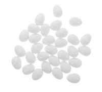 CIYODO 30pcs Solid Plastic Parrot Eggs Realistic Simulation Breeding Hatching Support Durable Training Aid for Kakrikis and Incubators