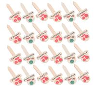 CIYODO 30pcs Wooden Plant Labels with Vintage Patterns Garden Tags for Outdoor Indoor Vegetable Seeding Easy to Install Gardening Stake Signs for Greenhouses and Farms