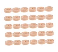 CIYODO 30pcs Wooden Wheels with Natural Unfinished Smooth Craft Supplies for DIY Model Cars Safe Rounded Edges for Creative Art Projects and Family Activities