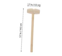 CIYODO 36pcs Wooden Hammer Solid Smooth Polished Mallet Plaything for Boys and Interactive Cracking Hammer Tools for Early Development and Parent Fun Activities