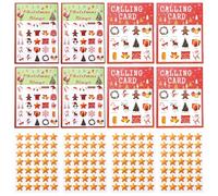 CIYODO 37Pcs Christmas Bingo Game Cards for Players Fun Party Game Random Designs for Birthdays Banquets and Family Gatherings