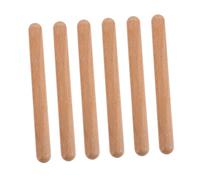 CIYODO 3Pairs Solid Hardwood Rhythm Sticks for Musical Percussion Instrument for Beginners for Developing Rhythm Skills and Musical Talent Natural Color
