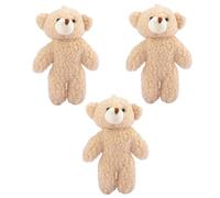 CIYODO 3pcs Adorable Little Bear Doll Key Ring Charms Soft Plush Pendant for Bag Bedroom Home Decoration