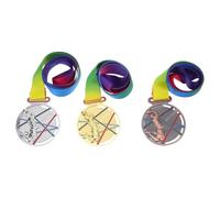 CIYODO 3pcs Basketball Medals for Zinc Alloy Gold Silver Bronze Award with Ribbon Sports Day Prizes for Competitions and Team Recognition