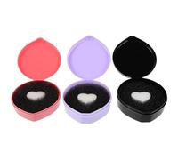 CIYODO 3pcs Brush Cleaner Box Sponge Makeup Brush Cleaner Box Stylish Sponge Plastic Material Convenient Use High-efficiency Cleaning Fits Easily into Your Makeup Bag for On-the-go