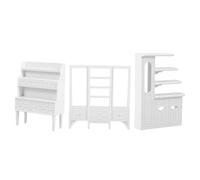 CIYODO 3Pcs Cabinet Model Scale Tiny Furniture for Dollhouse Decor Small House Kit Accessories for Miniature Enthusiasts Creative Display for Home Decoration