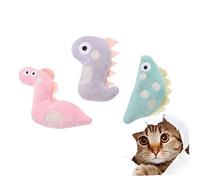 CIYODO 3Pcs Cat Plush with Catnip Interactive Pet Teaser for Engaging Play Bright Colors Fun Design Educational Props to Stimulate Curiosity for Indoor Cats