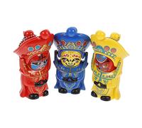 CIYODO 3pcs Chinese Face Changing Doll Traditional Sichuan Opera Souvenir with Four Expressive Faces Change Hat Cultural Gift for Boys