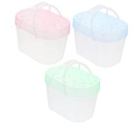 CIYODO 3pcs Compact Pet Carrier Soft Comfortable Hamster Travel Box Small Animal Cage Portable Tortoise Carrier Random Color