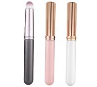 CIYODO 3pcs Concealer Blending Brushes with Protective Caps Lightweight Makeup Applicators for Liquid Cream Powder Concealers Travel-friendly Facial Cosmetic Tools in Purple Pink White