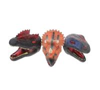CIYODO 3pcs Dinosaur Hand Puppet Soft Rubber Role Play Animal Puppets for Storytelling and Interactive Play Includes Triceratops Dimetrodon and Velociraptor