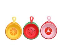 CIYODO 3pcs Fruit-Theme Baby Washbasin Safe Sturdy Cartoon Design for Newborns Multi-Purpose Use