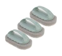 CIYODO 3pcs Kitchen Scrub Brush with Handle Plastic Scouring Pad Multi-Purpose Cleaning Tool for Bathroom Tiles Cooktop and Household Surfaces Easy Grip Handle Design