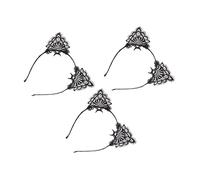 CIYODO 3pcs Lace Cat Ear Headband Black Cat Ears Women's Hairband Cosplay Party Accessory