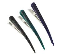 CIYODO 3pcs Large Acrylic Hair Clips for Women and Teen Stylish Hairpins in Sea Blue Bright Gray and Hair Clasps for Straight Curly Ponytail and Braided Hairstyles Suitable for Parties