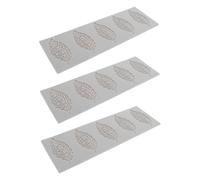CIYODO 3pcs Leaf Pattern Fondant Mold for Cake Decorating Silicone Leaf Mould Tuile Realistic Chocolate Mould