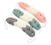 CIYODO 3pcs Long Exfoliating Bath Loofahs Body Wash Sponges with Lanyard for Adults Soft Gentle Shower Scrubbers for Full Body Use Compact Lightweight Design for Travel and Daily Skin