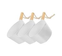CIYODO 3pcs Long Handle Water Scoop with Wooden Grip Plastic Water Ladle for Deep Pots Large Capacity for Everyday Cooking Tasks