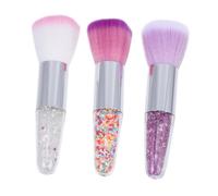 CIYODO 3Pcs Nail Dust Brush with Transparent Handles Soft Makeup and Manicure Brushes for Precise Foundation Blending and Nail Art Application