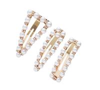 CIYODO 3pcs Pearl Hair Clips Rhinestone Hairpins Side Bobby Pins for Women Elegant Wedding Bridal Accessories