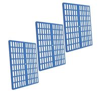 CIYODO 3pcs Plastic Rabbit Cage Mats Wear-resistant Small Animal Floor Pads 34x25x1cm Blue Pet Cage Foot Cushions for Bunny Hamster Guinea Pig Accessories