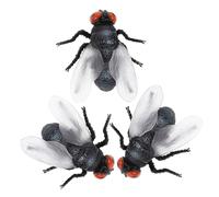 CIYODO 3Pcs Realistic Fake Fly Figures Portable Insect Bug for Science Exploration Early Education Parent Learning and Outdoor Adventures