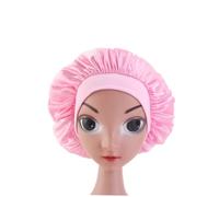 CIYODO 3pcs Satin Sleeping Hats Wide Brim Elastic Breathable Hair Protection for Boys White Pink Wine Red
