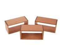 CIYODO 3pcs Scale Stable Wood Storage Rack for Mini Books Trinkets and Kitchen Accessories