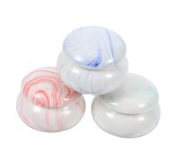 CIYODO 3pcs Small Marble Pattern Cosmetic Storage Jars Sub Containers for Face Cream Lip Balm Travel Friendly Makeup Holders
