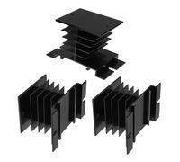 CIYODO 3pcs Solid State Relay Heatsink Replacement Block Aluminum Cooling Fin Heat Sink Fin Block for Industrial Automation