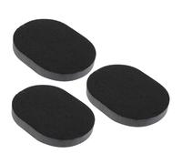 CIYODO 3Pcs Thick Bamboo Charcoal Face Sponges for Cleansing and Makeup Removal Reusable Skin Care Puff Deep Cleaning Oil Control Natural Exfoliating Pads Black