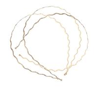 CIYODO 3pcs Thin Metal Spring Wave Hair Bands for Women, Golden Wavy Wire Headbands with Comfortable Fit and Stylish Design, for Face Washing and Christmas Party