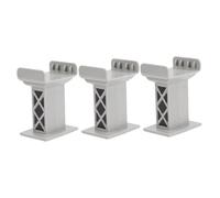 CIYODO 3pcs Train Bridge Pier Toy Set, Railway Bridge Support Model for Boys and Girls’ Train Games, Grey Curved Track Accessory for DIY Model Railways and Pretend Play