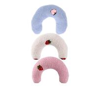 CIYODO 3pcs U Shape Cat Pillow Washable Calming Sleep Pillows with Cute Patterns for Cats Small Pets for Travel and Comfort