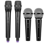 CIYODO 4 Pcs Microphone Plastic Prop Microphones for Boys Compact Realistic Design for Role Play Singing Acting Stage Parties