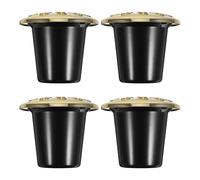 CIYODO 4 Pcs Plastic Flower Holder Inserts with Lotus Design for Grave Memorials Lightweight Cemetery Floral Vase Bases for Outdoor Memorial Arrangements