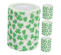 CIYODO 4 Rolls Sturdy Green Leaf Toilet Paper Absorbent Bathroom Tissue for Patrick's Day Decor Party Favors Convenient Hotel Quality Toilet Rolls