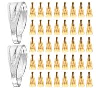 CIYODO 400pcs Iron Pendant Clasp Connectors for Necklace Earring Crafts, Versatile Pinch Bail Clips Enhancing Craftsmanship and Style, for DIY Bracelet Craft Bails