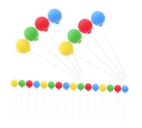 CIYODO 40pcs Balloon Cake Decoration Happy Birthday Cake Balloons Decorative Dessert Inserting Adorns Iron Wire
