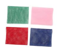 CIYODO 4Pcs African Net Exfoliating Washcloths Back Scrubbers for Shower Body Cleansing Stretchable Dual-use Bath Scrubbers for Men and Women Convenient Hanging and Drying
