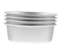 CIYODO 4pcs Aluminum Alloy Nonstick Metal Cake Pan Baking Mold Oval Cake Pans for Wedding Party Baking