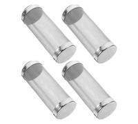 CIYODO 4pcs Aquarium Filter Intake Guard, Fish Tank Mesh Protector, Stainless Steel, Black, 12mm Inner Diameter, for Fish and Shrimp, Large Tanks