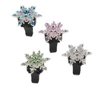 CIYODO 4pcs Bling Snowflake Car Air Vent Clips Rhinestone Car Vent Decoration for Interior Auto Diffuser Clip with Easy Relocation for All Models